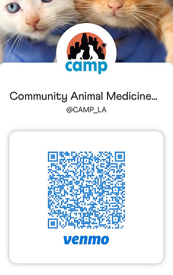 Image with QR code for CAMP's Venmo